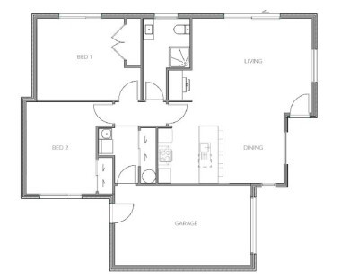 Rockdale Mews, NZ | House And Land | Edward 2 plan | A modern two bedroom plan